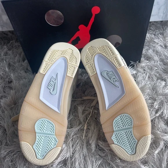 Jordan 4 Retro Off-White Sail 5.5 (W) Off-White Virgil Abloh collab NIB - Picture 4 of 12